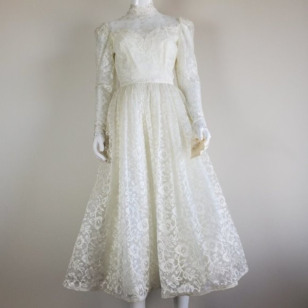 NEW Vintage 60's Bridal Originals Lace Wedding Dress